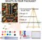 Book Paint by Numbers Kit for Adults Beginner, Flower Framed Adult's Paint by Number Kits with Easel, DIY Oil Painting Kits for Gift Home Wall Decor 12x16 Inch